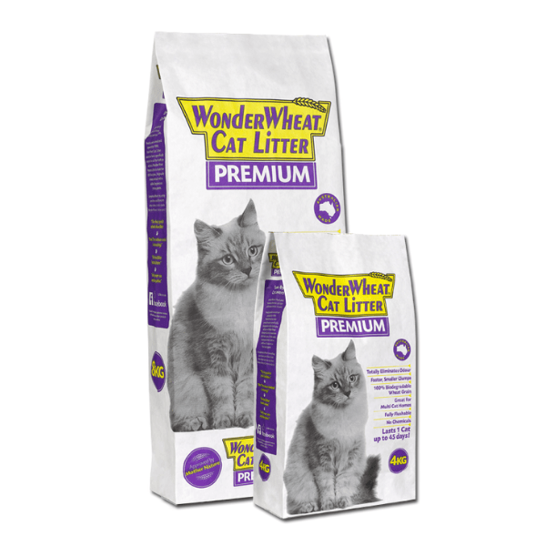 Wonder Wheat PREMIUM Cat Litter 4kg • Wonder Wheat
